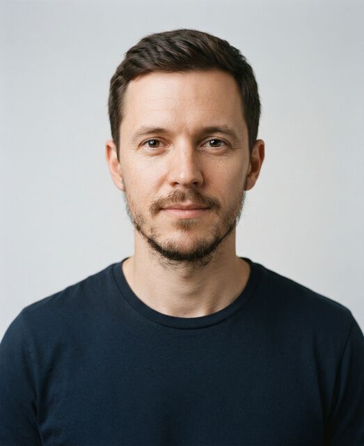 AI-generated before image: beard restoration