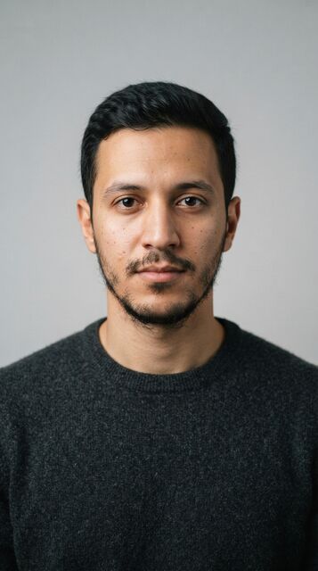 AI-generated before image: beard restoration